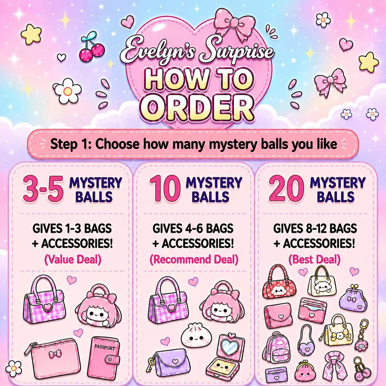 Evelyn's Surprise Bag Set Bundle